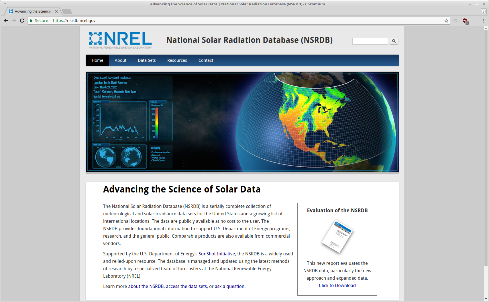 NSRDB Web Page